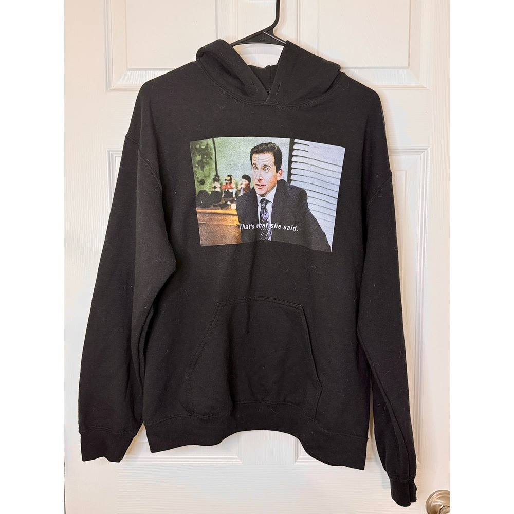 The Office Michael Scott Hoodie Medium Black‎ Thats What She Said Graphic